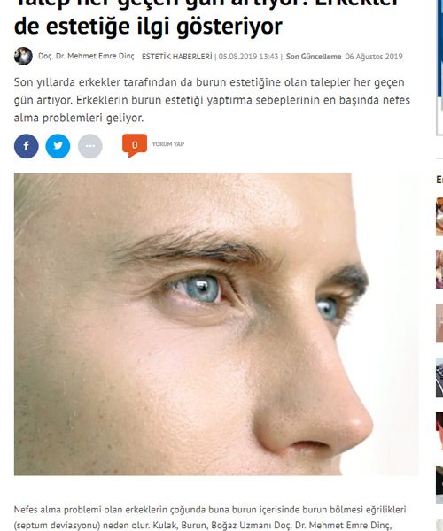 Talep her geçen gün artıyor! Erkekler de estetiğe ilgi gösteriyor